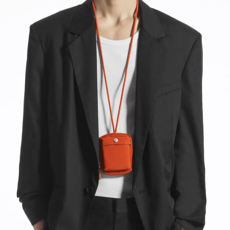 COS Polyamide Blended With Polyester Key Pouch Regular Men's Orange-2