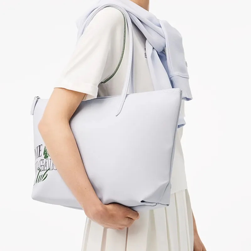 LACOSTE PVC Tote Bag Shopping Bag Shoulder Bag Handbag Large Size Women's Phoenix Blue-2