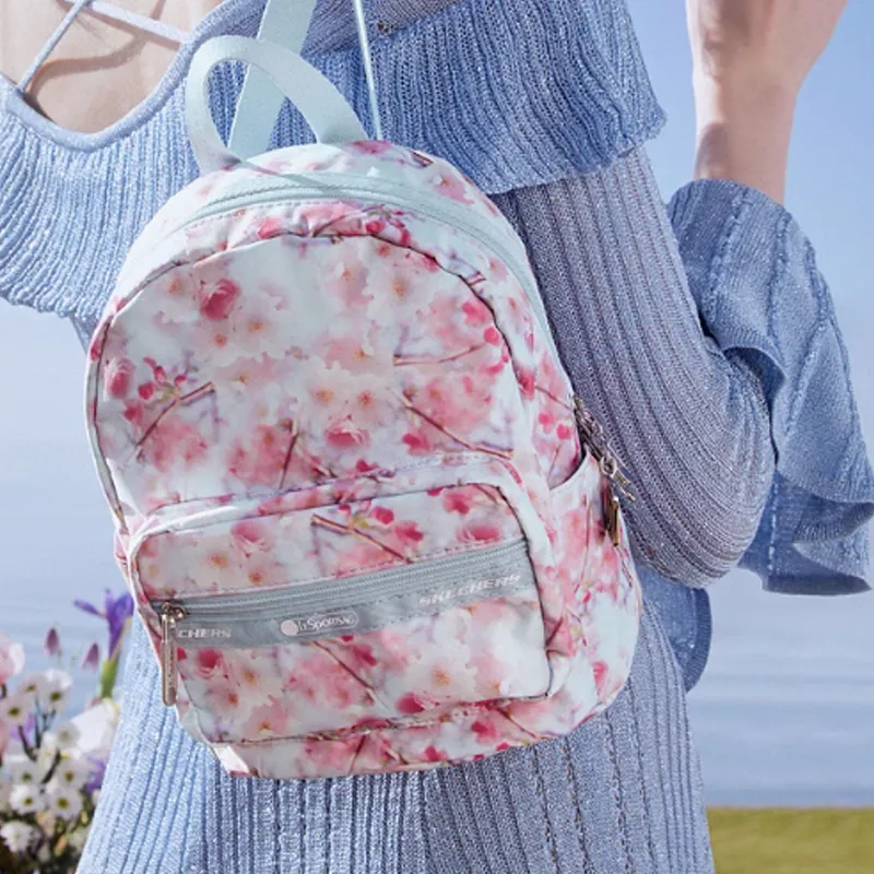 Skechers Fabric Backpack Regular Unisex Spring Peach-4