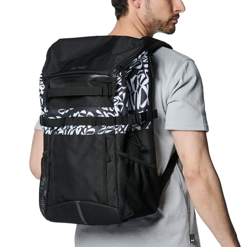 Under Armour Polyester Backpack Regular Unisex Black & Navy Blue-2