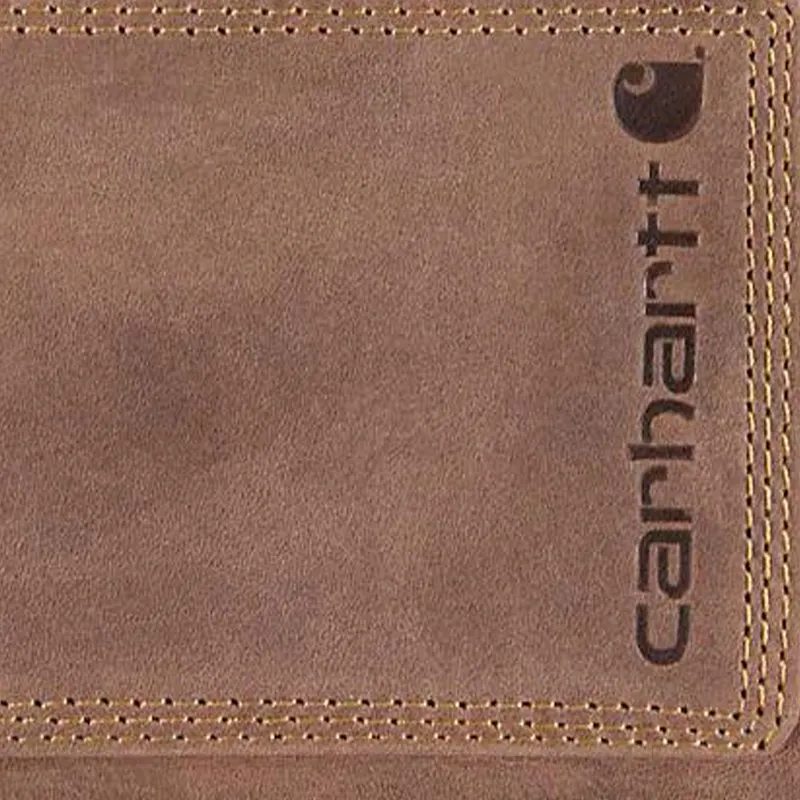 Carhartt Top Grain Cow Leather Passport Holder Regular Men's Brown-3