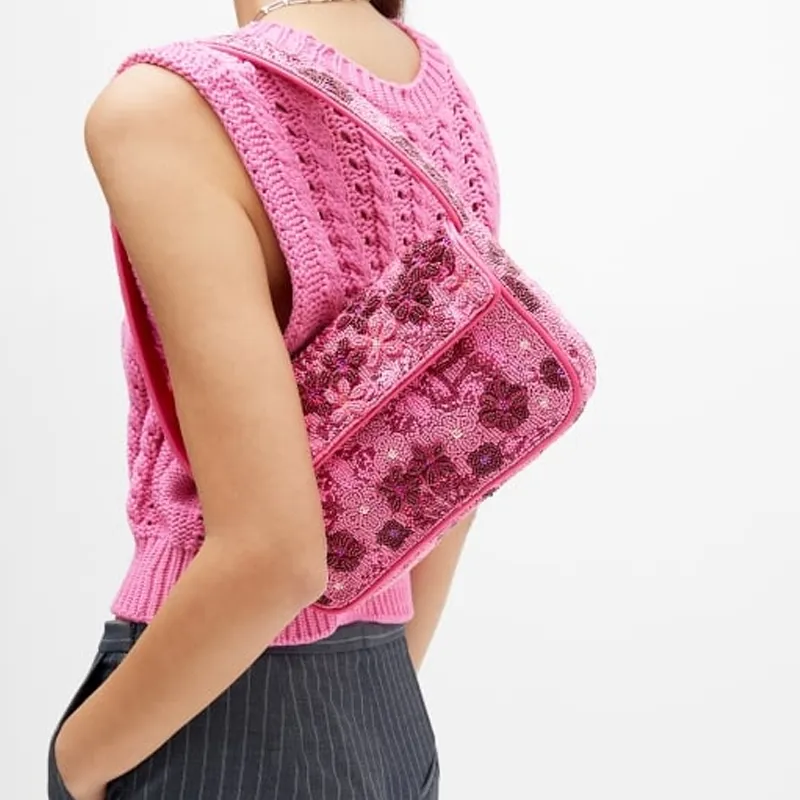 Staud Tommy Beaded Shoulder Bag-4