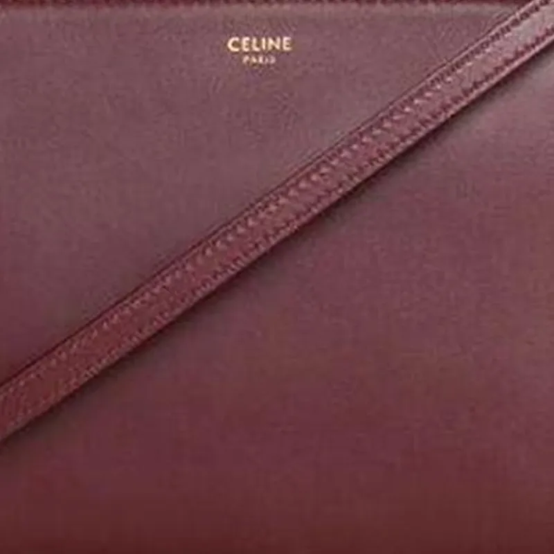 CELINE Trio Lambskin Handbag, Crossbody Bag, Shoulder Bag Women's-3