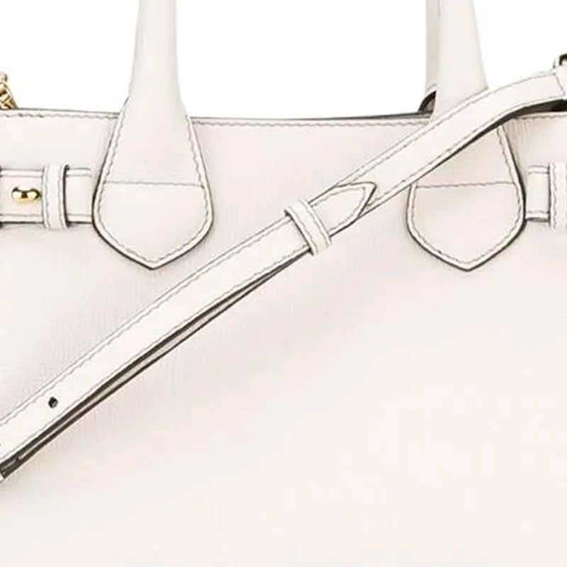 Burberry Cow Leather Tote Bag, Shopping Bag, Shoulder Bag, Handbag Small Size Women's White-4