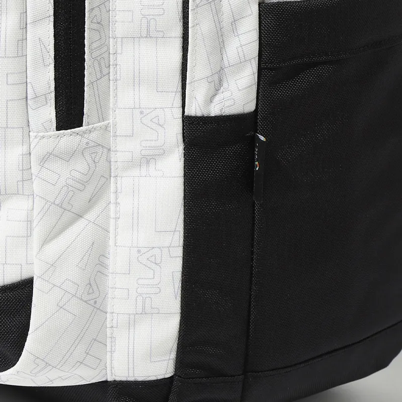 FILA Nylon Backpack Unisex White-3
