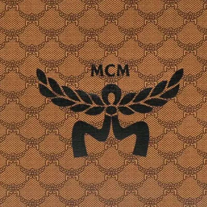 MCM Canvas With Leather Clutch Extra Large Men's Cognac-2