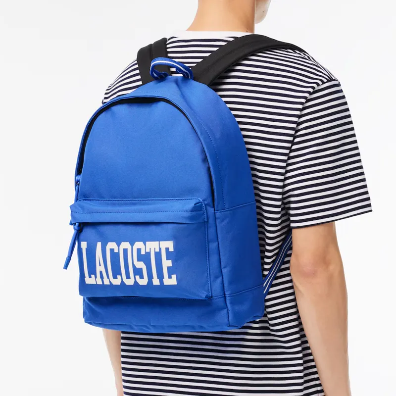 LACOSTE Polyester Backpack Men's Blue-3