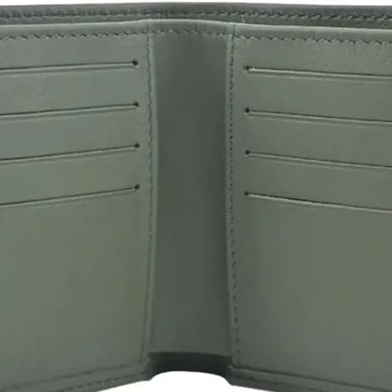 LONGCHAMP Cow Leather Wallet Men's Khaki Green-4