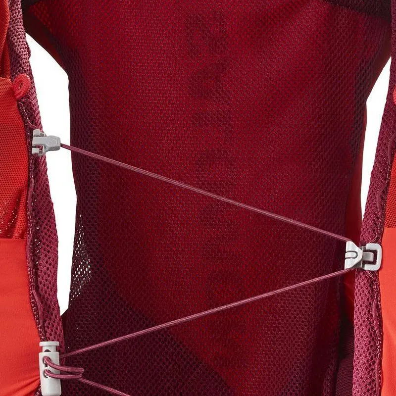 SALOMON Polyester Backpack Trumpets Men's Fire Red & Ebony & Cabernet Sauvignon-3