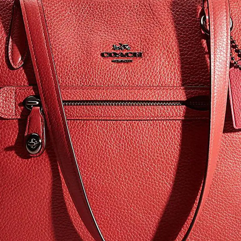 COACH Taylor Leather Dumpling Bag Tote Bag Shopping Bag Shoulder Bag Handbag Large Size Women's Red-1