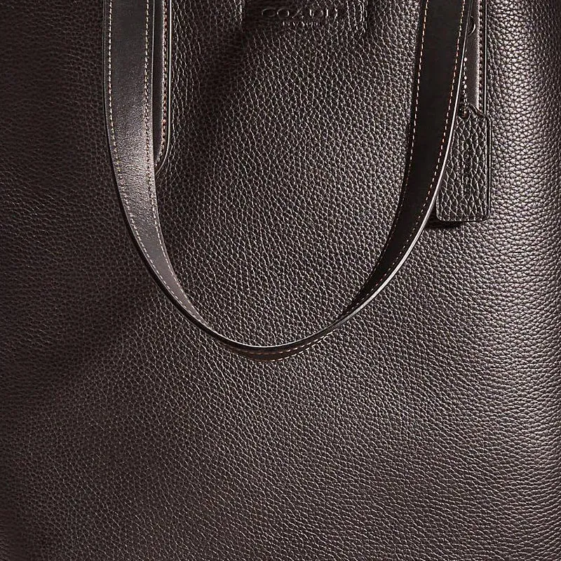 COACH Gotham Pebbled Leather Tote Bag, Shopping Bag, Shoulder Bag, Handbag Large Size Women's Black-1