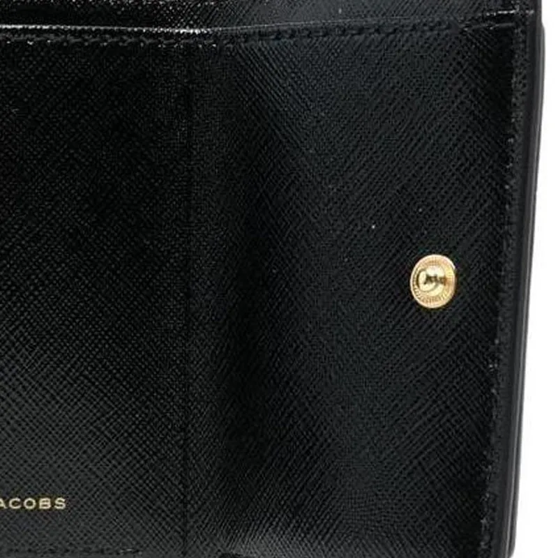 MARC JACOBS Leather Wallet Women's Black/White-4