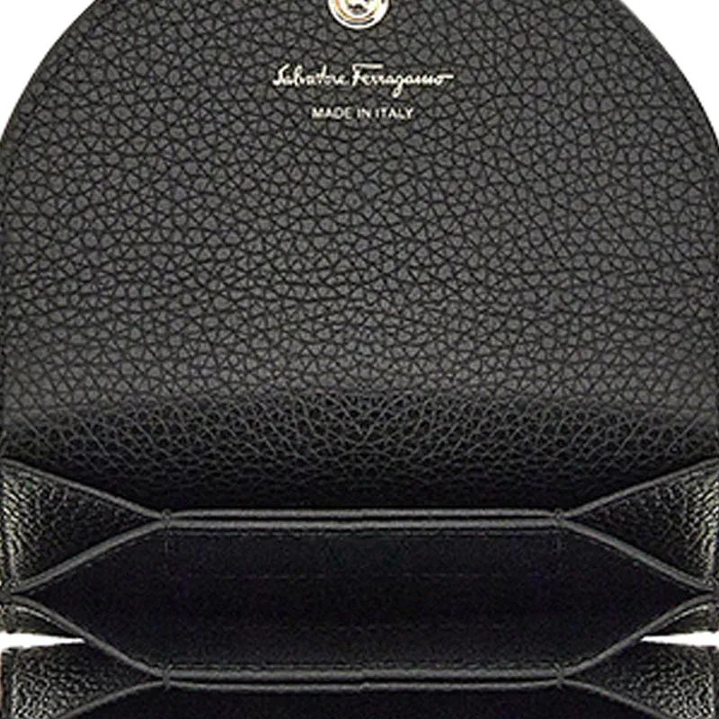 Ferragamo Gancini Card Holder Black-4