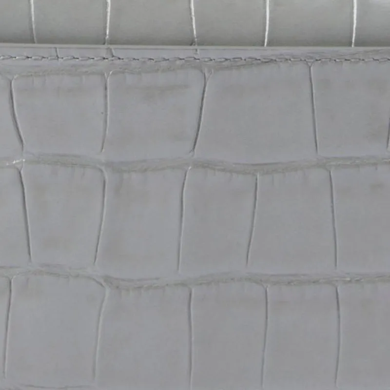 Burberry Embossed Cowhide Leather Wallet Women's Gray-4