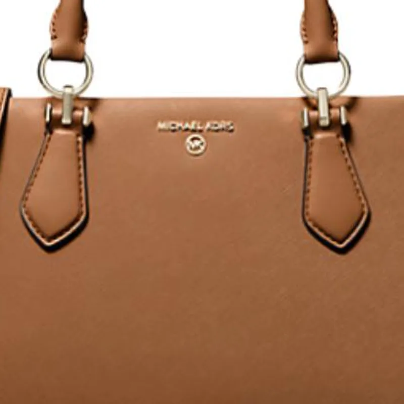 MICHAEL KORS Saffiano Leather Handbag Medium Size Women's Brown-2