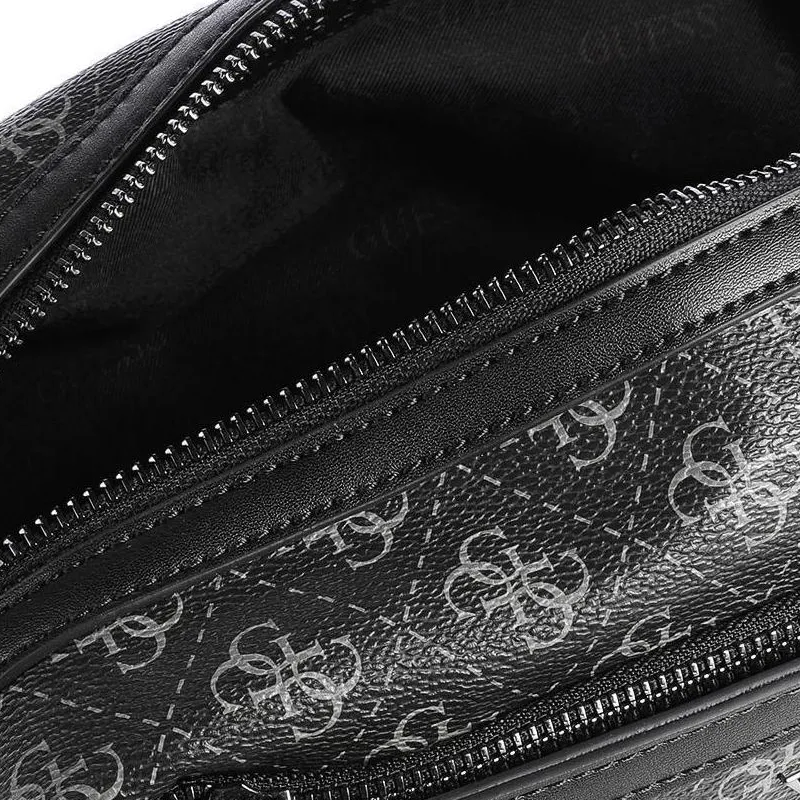 GUESS Polyurethane Storage Bag Men's Black Gray Color-4