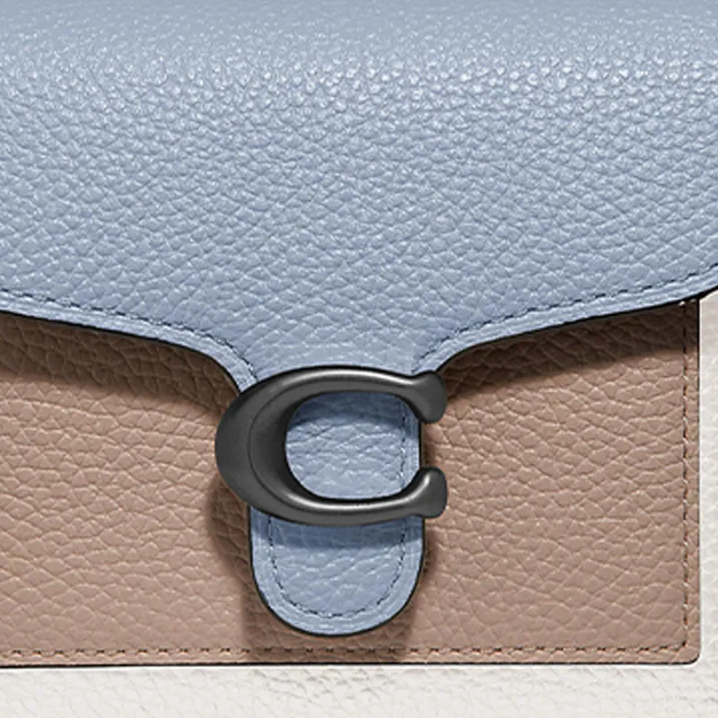 COACH Tabby Leather Clutch Envelope Bag Coin Purse Wallet Women's Blue-2