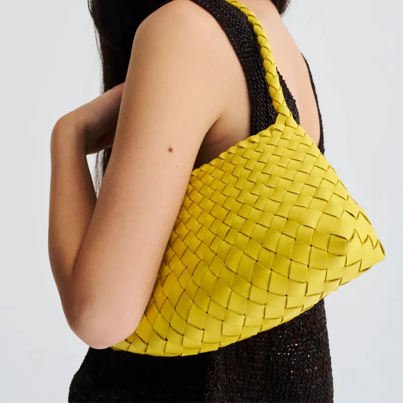 Dragon Diffusion Buffalo Leather Handbag Women's Yellow-4