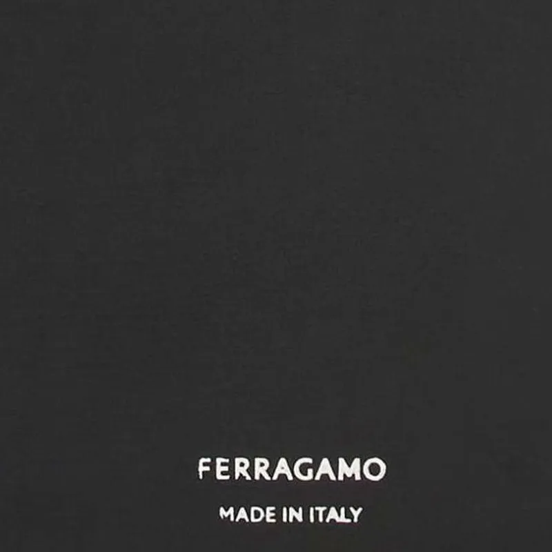 FERRAGAMO Calfskin Card Holder Men's Cyan-4