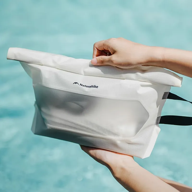 NATUREHIKE Polyamide Makeup Bag Unisex Moonlit White/Graphite Black-3