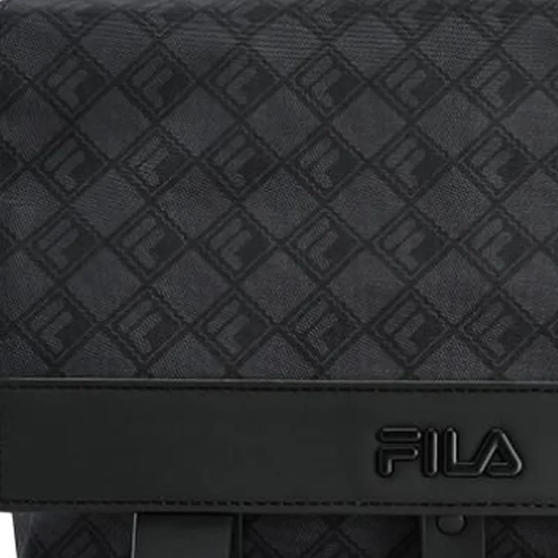FILA Fabric Messenger Bag, Crossbody Bag, Shoulder Bag Mini Men's Black-5