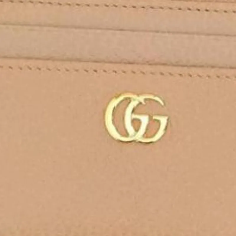 GUCCI Calfskin Wallet Women's Nude Pink-1