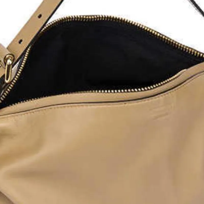 MOSCHINO Sheepskin Handbag Shoulder Bag Women's Beige Yellow-4