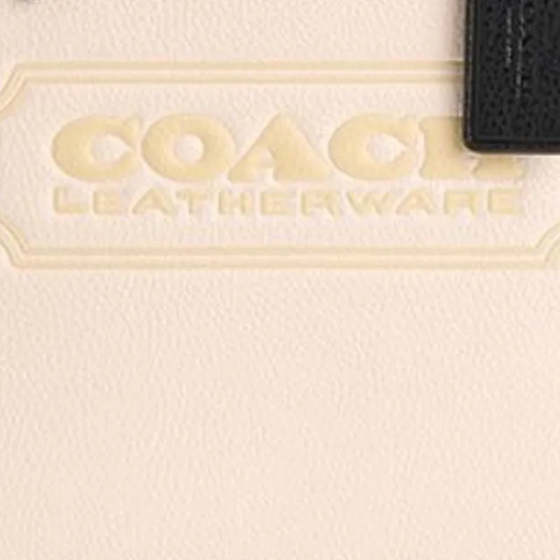 COACH Cow Leather Tote Bag, Shopping Bag, Shoulder Bag, Handbag Small Size Women's Chalk White-4