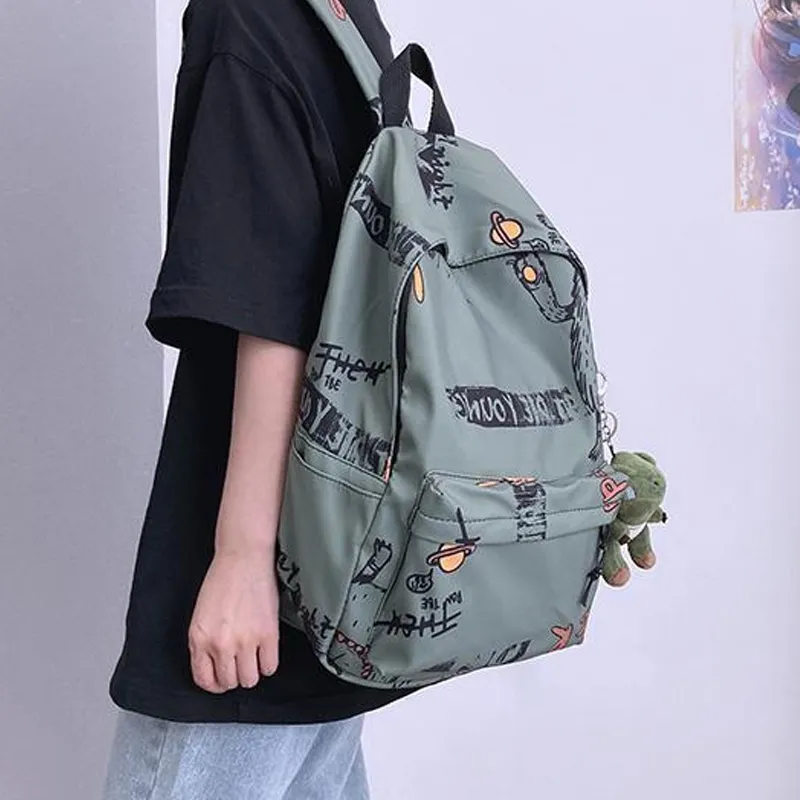 G FAVOR Nylon Fabric Backpack Unisex Multicolor-5