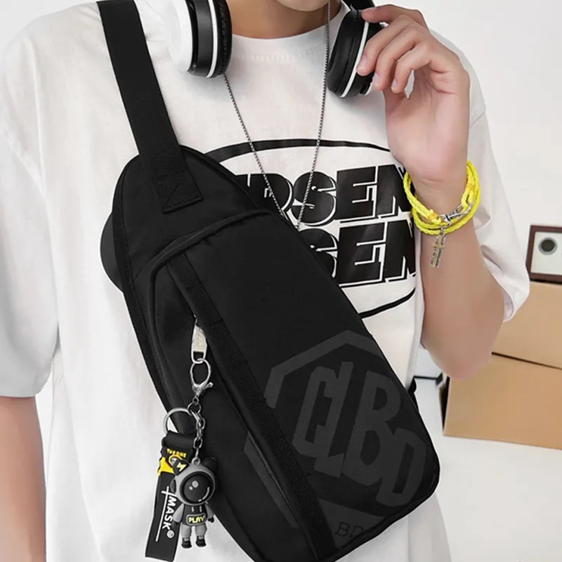 H YXIANG Nylon Crossbody Bag Sling Bag Unisex Multicolor-4
