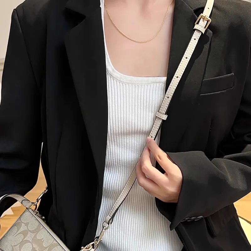 Leather Bag Strap Women's Multicolor-17