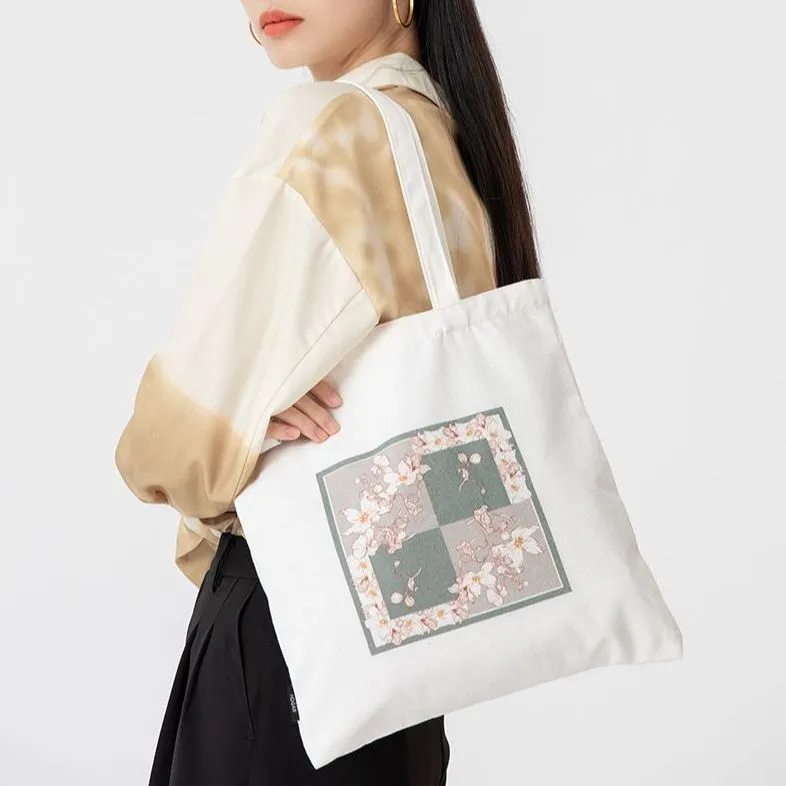VANESSA HOGAN Fabric Shoulder Bag Canvas Bag Handbag Regular Unisex White-2