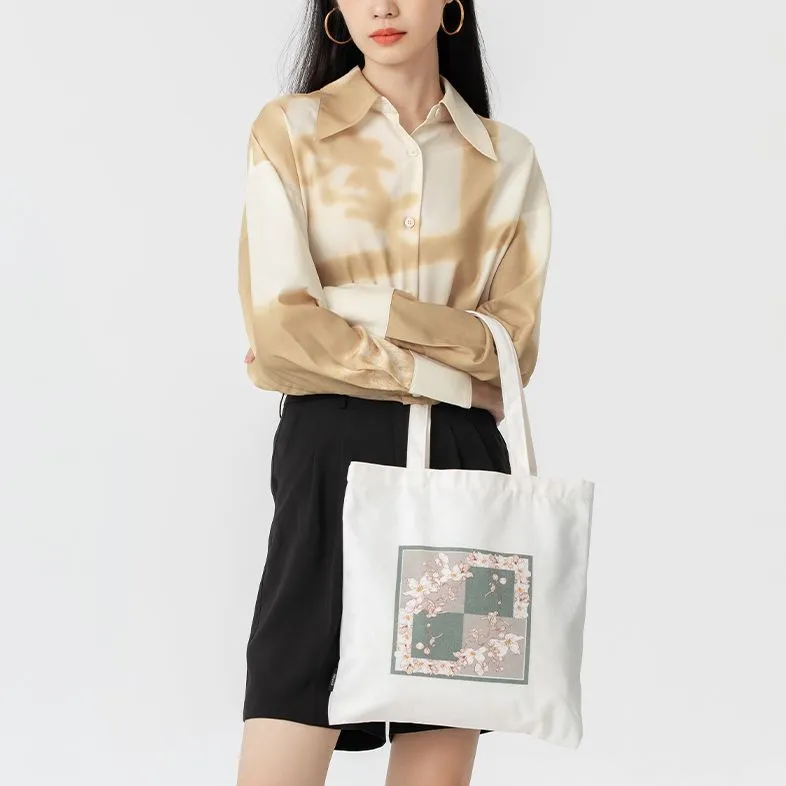 VANESSA HOGAN Fabric Shoulder Bag Canvas Bag Handbag Regular Unisex White-3