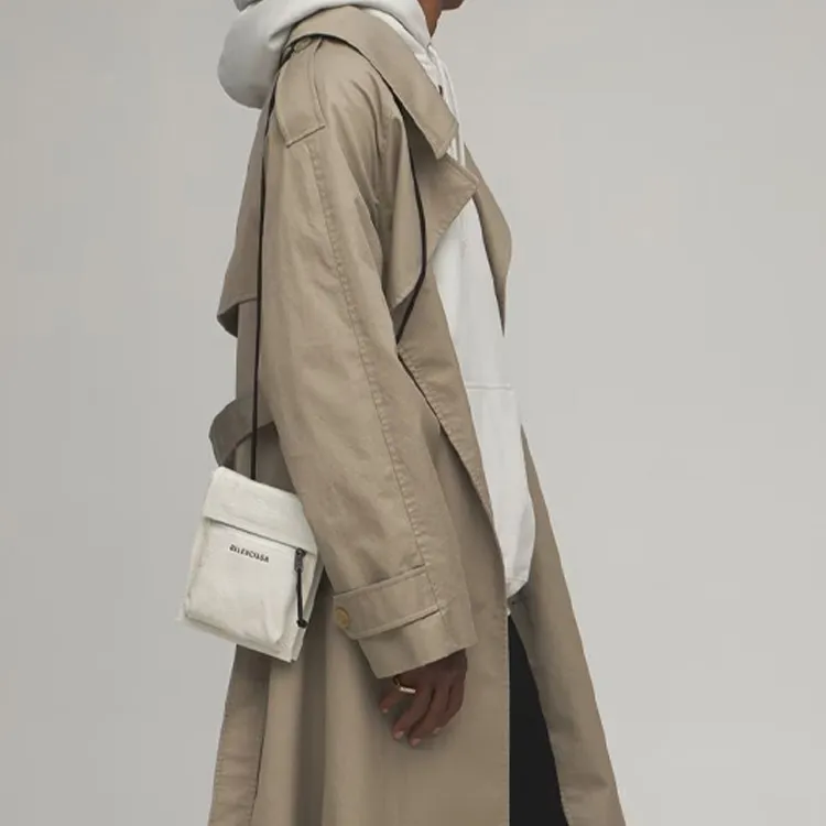 Balenciaga Explorer Lambskin Cell Phone Pouch Shoulder Bag Crossbody Bag Small Size Men's White-6