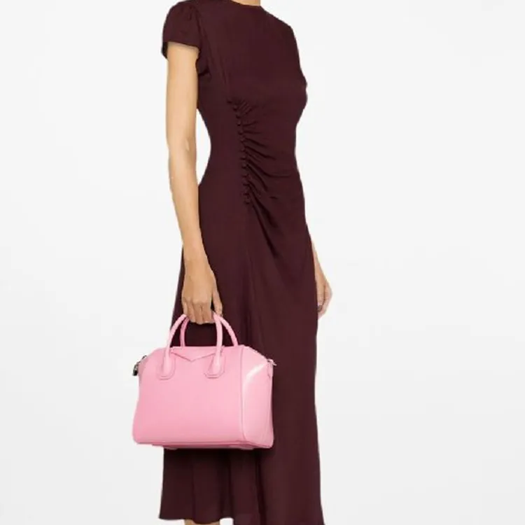 GIVENCHY Antigona Calfskin Shoulder Bag Crossbody Bag Handbag Small Size Women's Pink-5