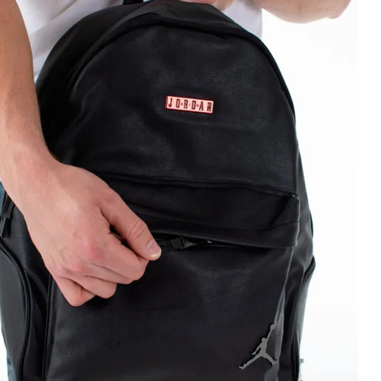 Jordan Leather Backpack Unisex Black-4