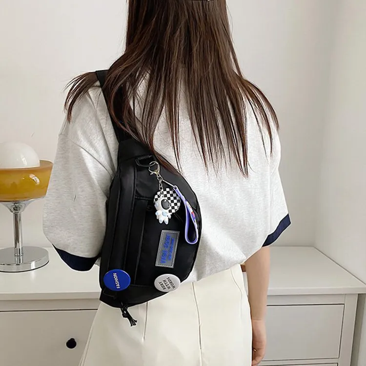 KAKAXI Nylon Sling Bag Shoulder Bag Crossbody Bag Fanny Pack Unisex White/Blue/Black-12
