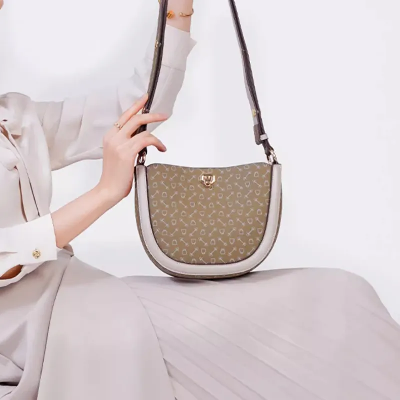 Why PVC Crossbody Bag, Shoulder Bag Small Size Women's Milk Tea/Matcha Green-8