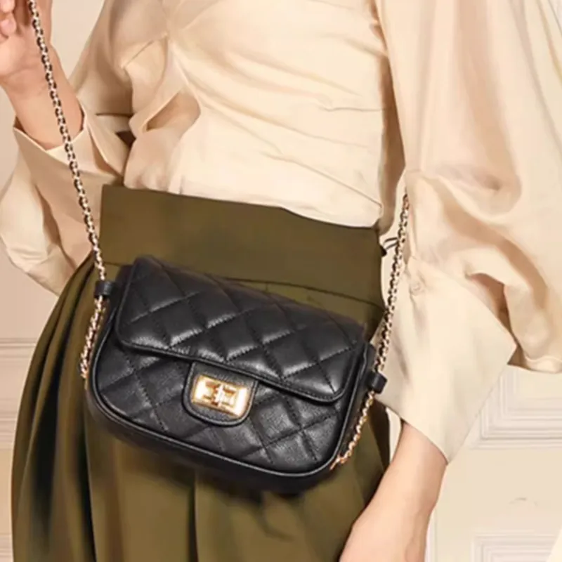 Why Cow Leather Shoulder Bag, Crossbody Bag Small Size Women's Black/Gray-11