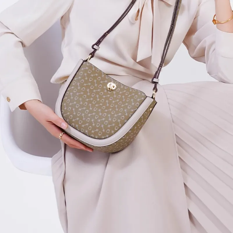 Why PVC Crossbody Bag, Shoulder Bag Small Size Women's Milk Tea/Matcha Green-6