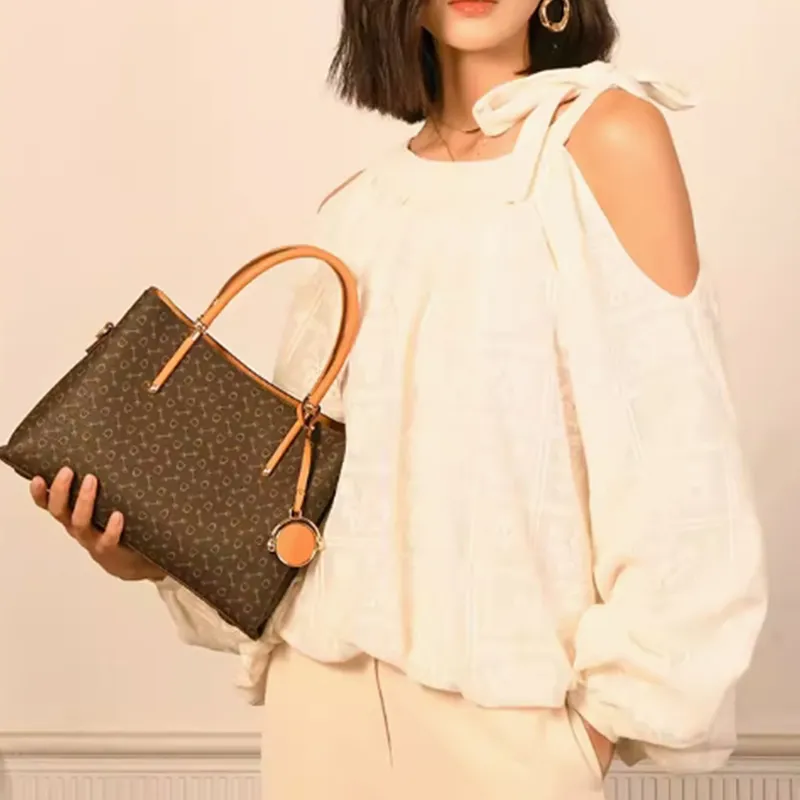 Why Artificial Leather Tote Bag, Shopping Bag, Shoulder Bag, Crossbody Bag, Handbag Large Size Women's Coffee-10