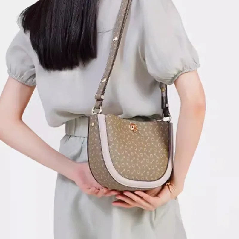Why PVC Crossbody Bag, Shoulder Bag Small Size Women's Milk Tea/Matcha Green-4