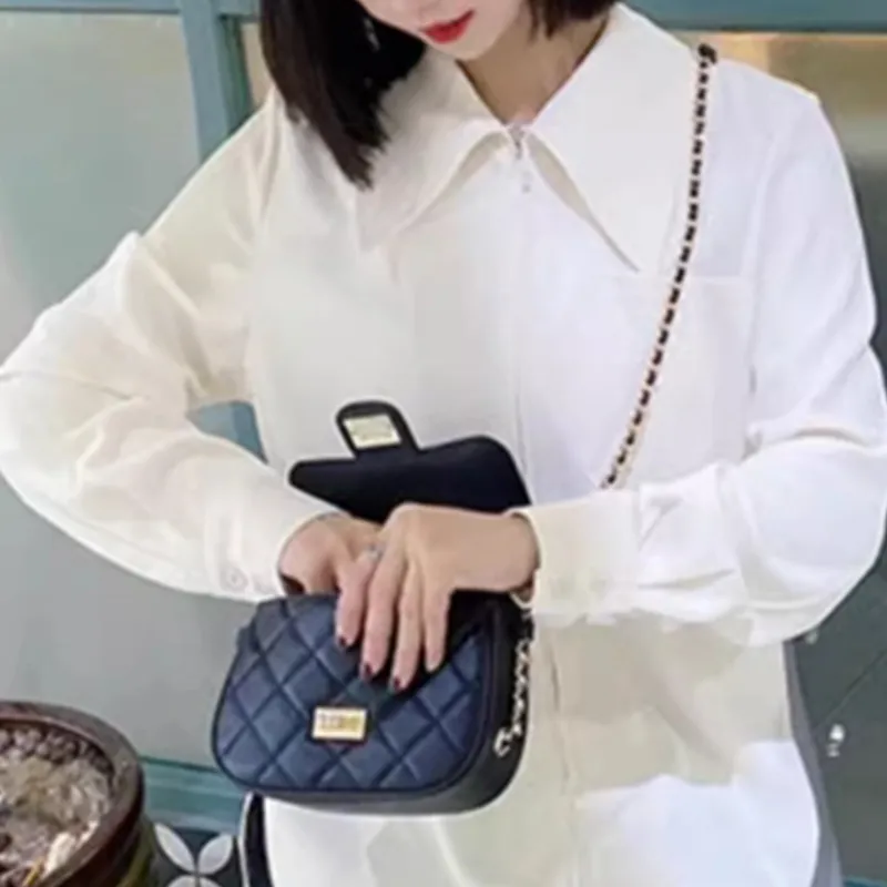 Why Cow Leather Shoulder Bag, Crossbody Bag Small Size Women's Black/Gray-7