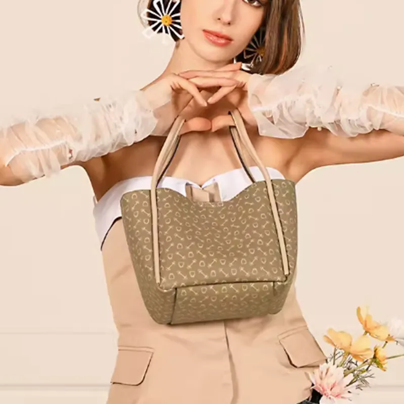 Why Artificial Leather Bucket Bag, Crossbody Handbag, Shoulder Bag Medium Size Women's Milk Tea/Apricot-6