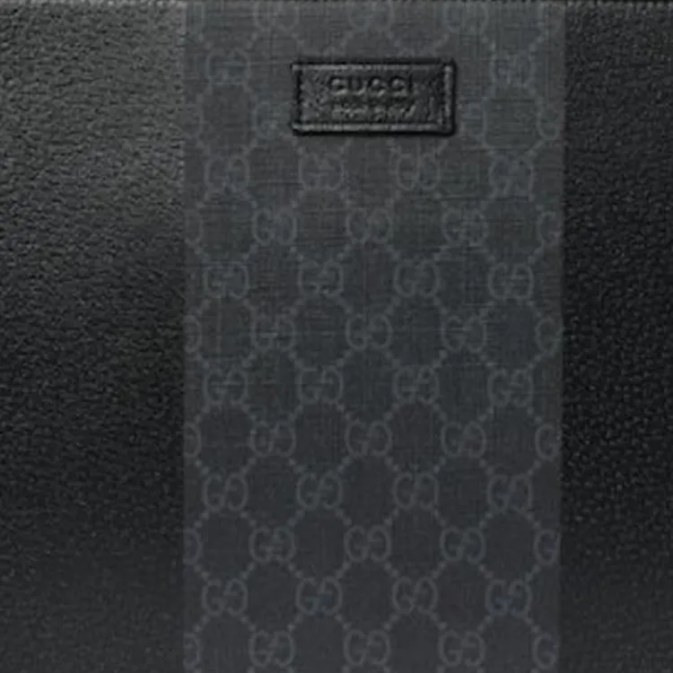 GUCCI Leather Clutch Small Size Men's Black-6