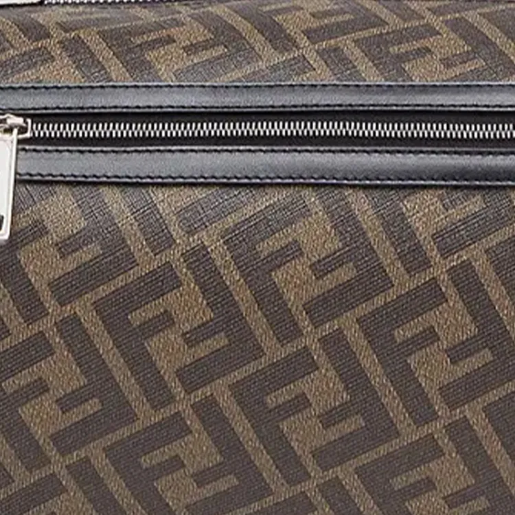 FENDI Fabric Makeup Bag Men's Brown-4