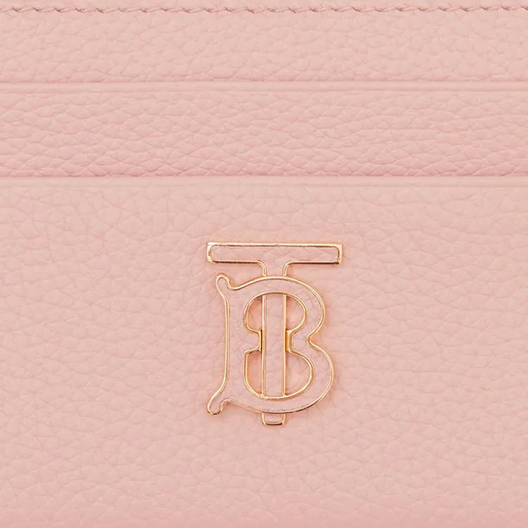 Burberry Textured Calfskin Card Holder Women's Dark Pink-4