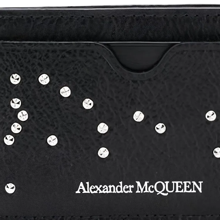 Alexander McQueen Cow Leather Wallet Unisex Black-2