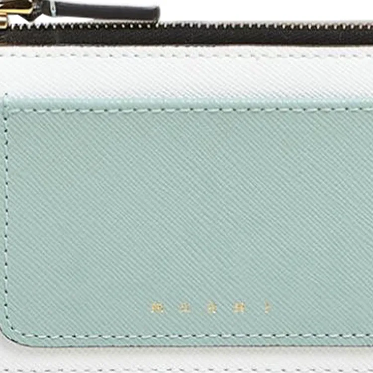 MARNI Saffiano Logo Printed Color Block Card Case-3