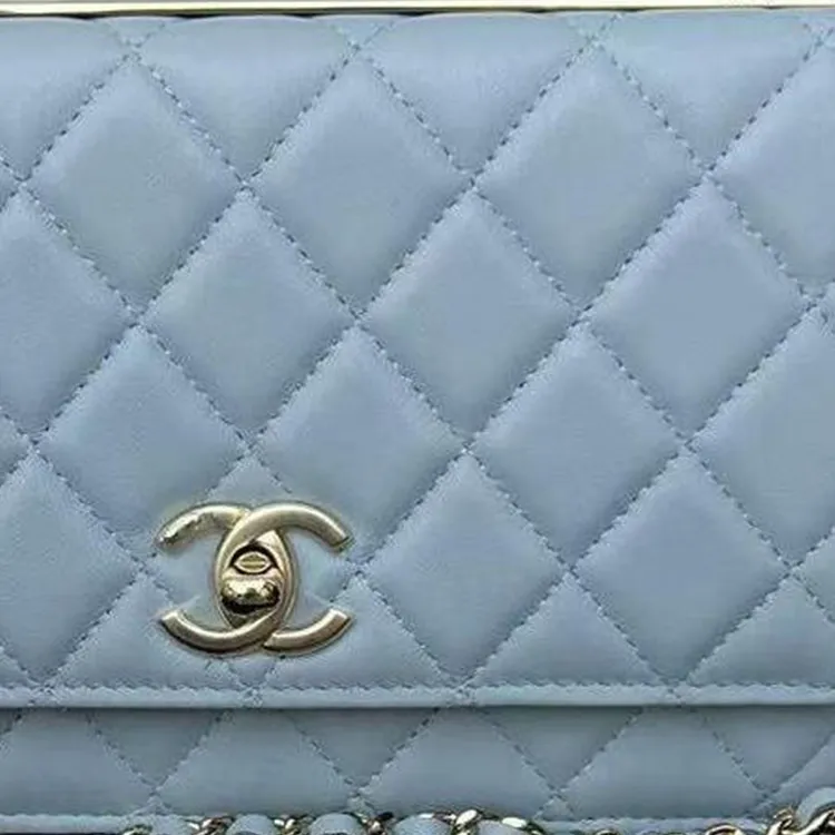 CHANEL Trendy CcWOC Lambskin Bag, Shoulder Bag, Crossbody Bag Women's Blue-1